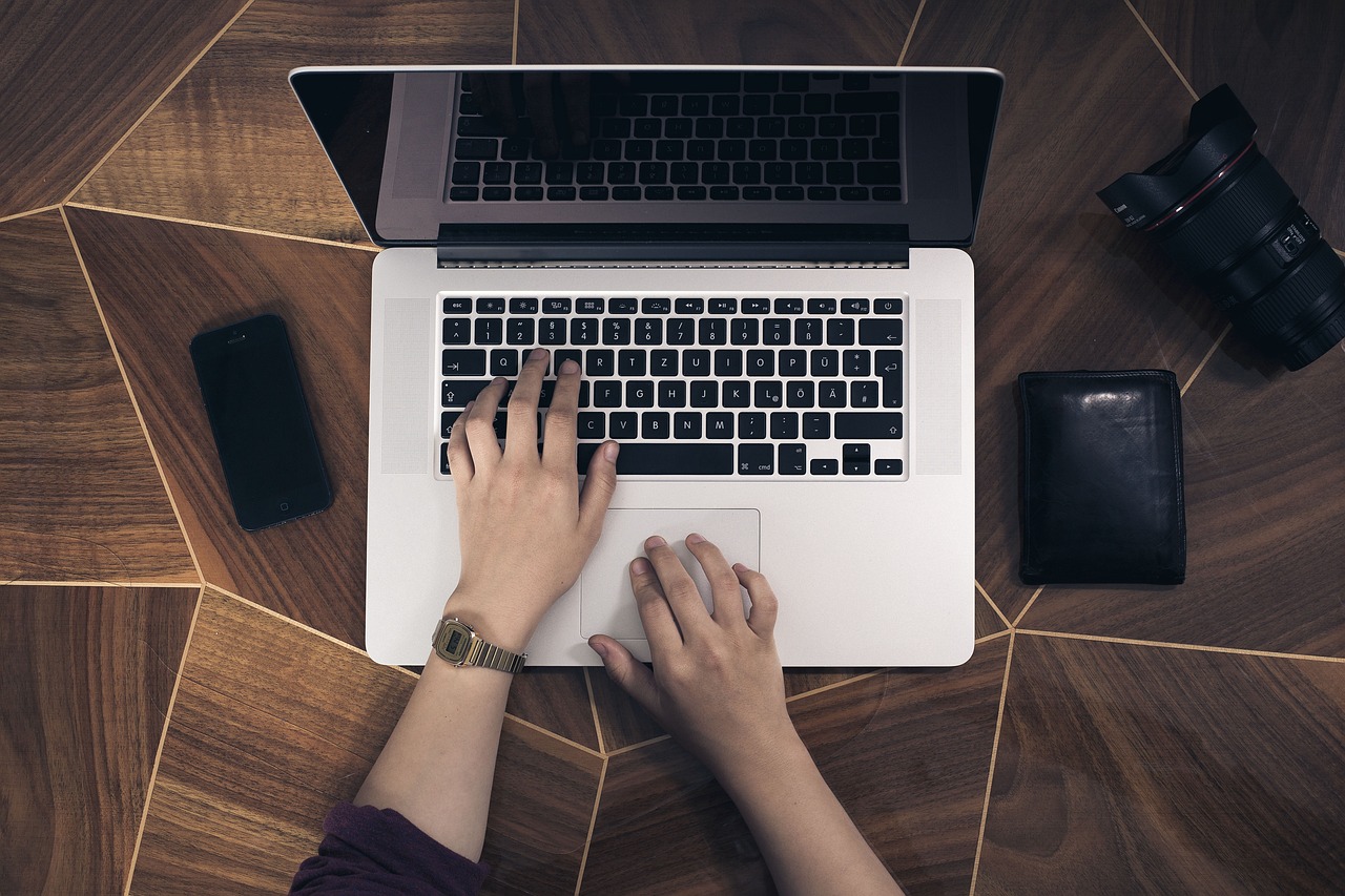 Woman with a laptop